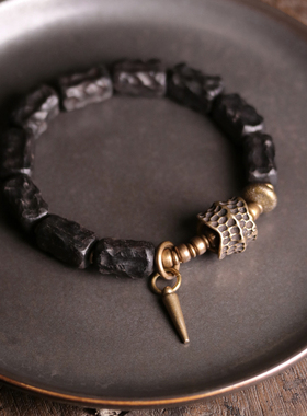 设计师原创檀木串珠手串女 个性复古民族风文艺手链男潮情侣手饰