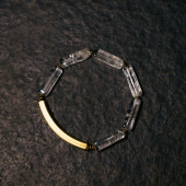 手工手链女情侣款 原创设计复古方条白水晶手串男生 简约小众个性