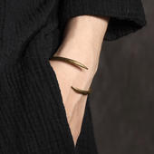 百搭潮酷手饰品情侣款 设计手环男 复古个性 原创手工简约铜手镯女