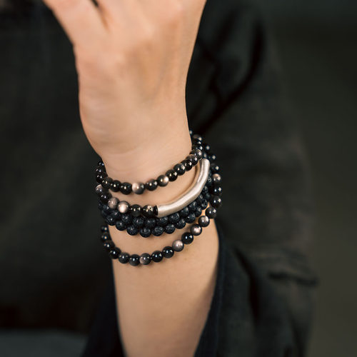 非鱼之家银曜石手链男女款配饰