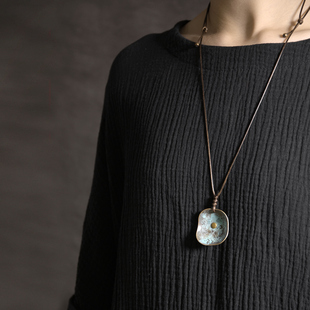 非鱼之家原创设计手工吊坠女小众情侣饰品 百搭项链男潮复古挂饰