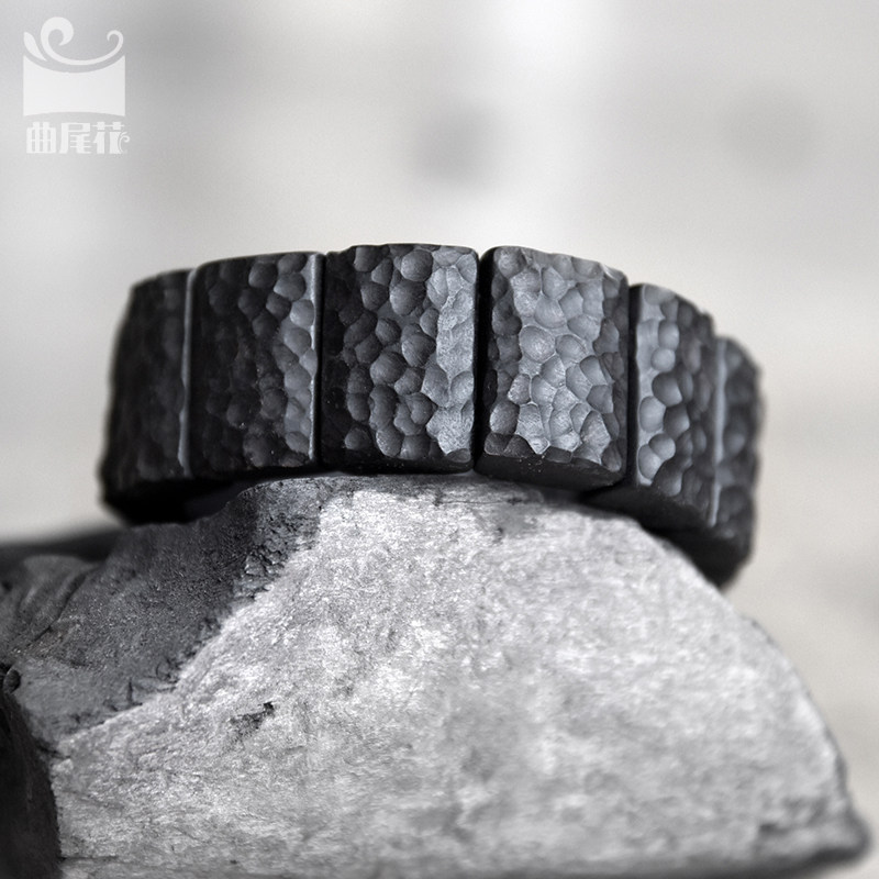 原创设计黑檀木手工肌理手链男 简约复古个性手排珠子手串女手饰