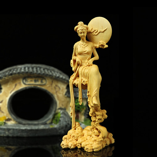 黄杨木雕刻工艺品中式古典人物