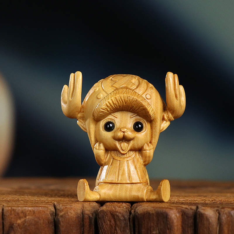 黄杨木雕动漫周边乔巴手把件摆件