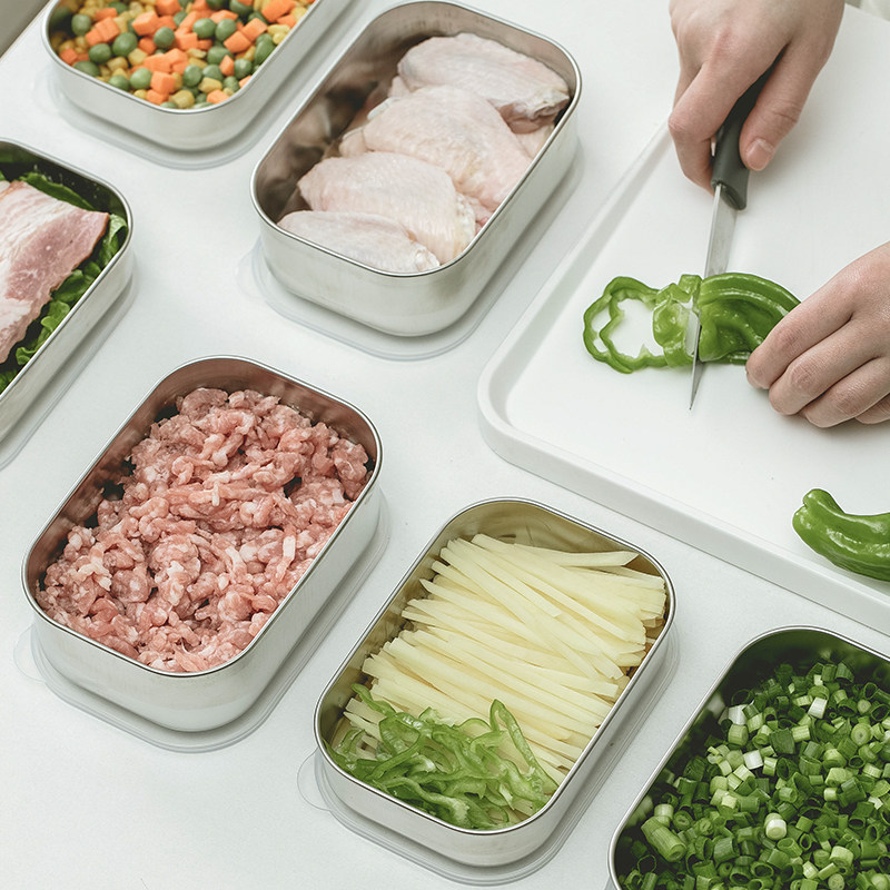 备菜盒日本进口下村不锈钢冰箱冷冻肉分装收纳盒子家用密封保鲜盒,收纳整理,食物收纳盒,淘宝优惠券,粉丝福利购,淘宝优惠卷