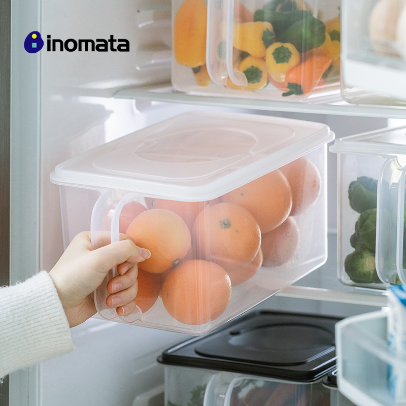 0异味带把手透明可视冰箱收纳盒