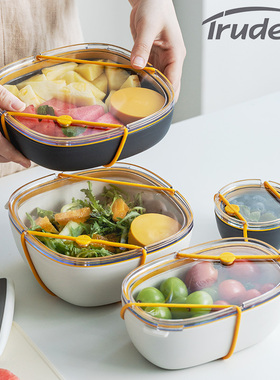 加拿大trudeau便携水果保鲜盒微波炉加热饭盒儿童外带旅行便当盒