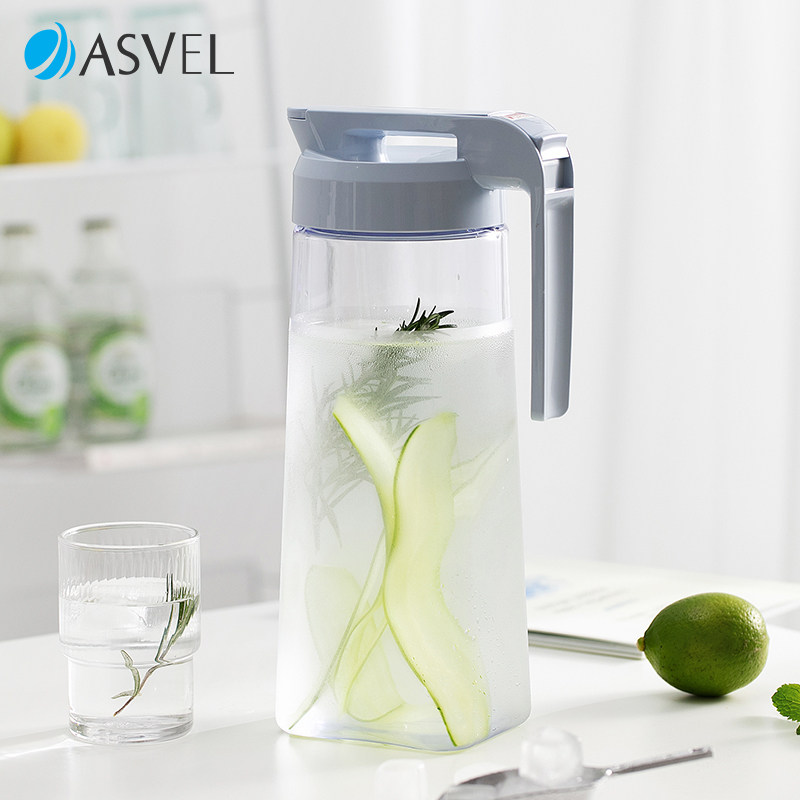 日本asvel冷水壶家用大容量饮料桶装果汁泡茶壶密封耐高温凉水杯