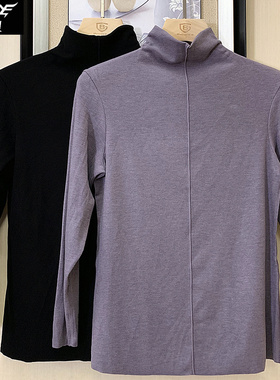 犇业秋冬新品保暖衣女士时尚高领长袖双面暖绒外穿穿打底衣E159