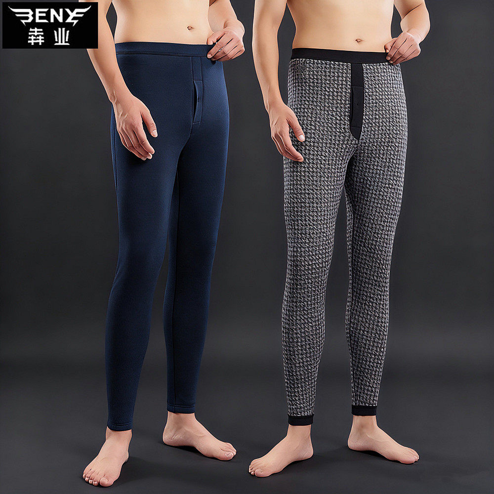 犇业冬季保暖裤男女双层加绒加厚绵羊毛御寒修身棉裤Q9739/Q9740