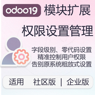 odoo19企业版社区版权限管理模块字段级别控制动态设置