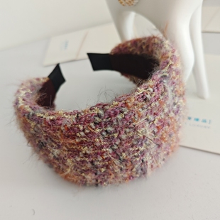 新品原创手作   纯羊毛8厘米宽高颅顶发箍高级感洋气时尚头箍