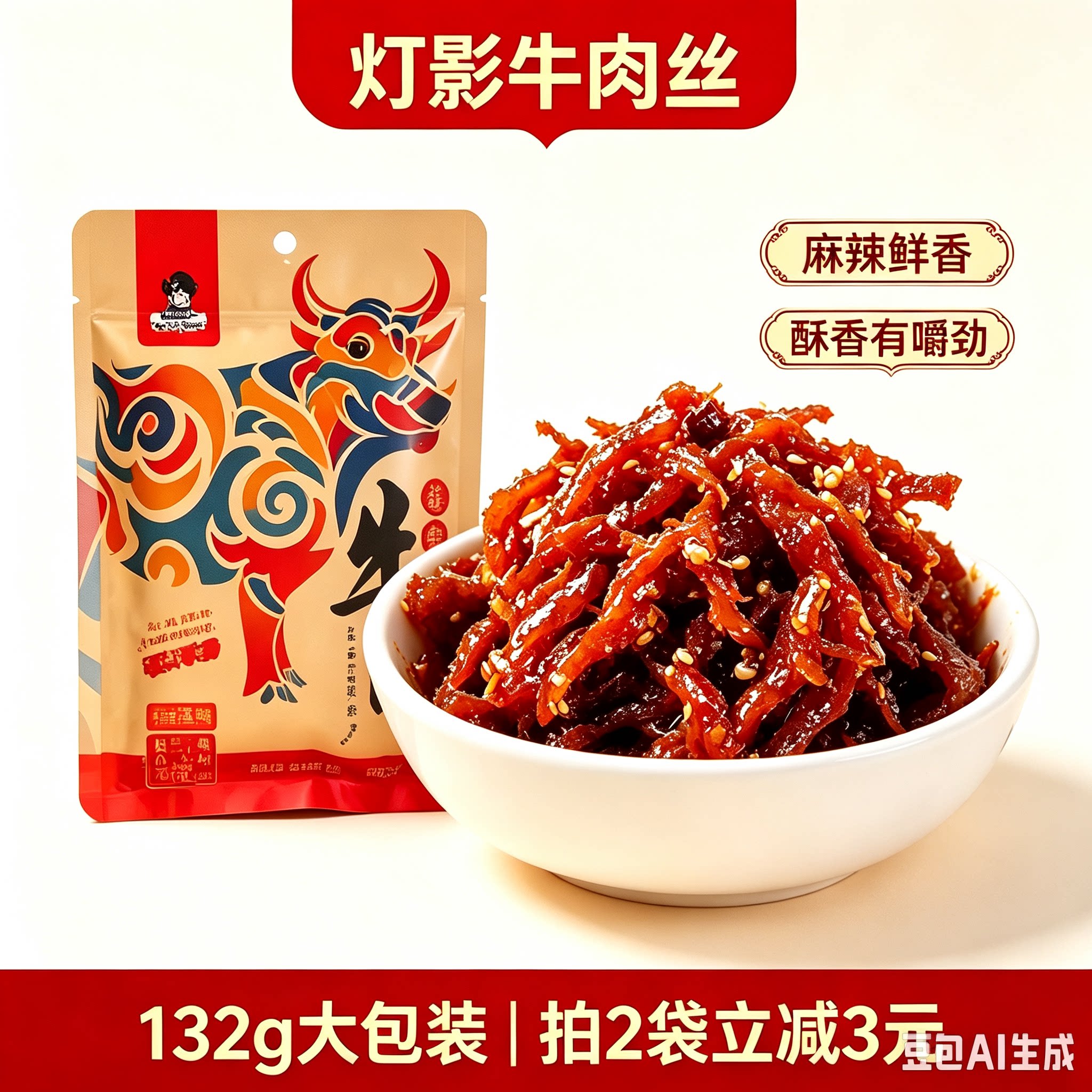 贵州特色贵小二牛肉丝独立小包装速食特产解馋小吃零食手撕牛肉干