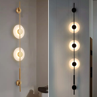 北欧简约轻奢长杆云石壁灯