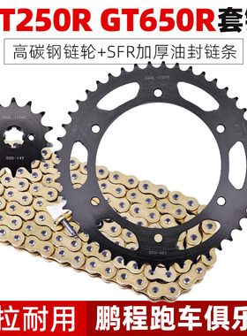 适配晓星GV GT250I GT650R/S摩托车大小齿轮油封链条链盘链轮套链