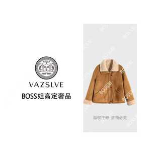 【VAZSLVE/全新奢品】捡漏双面100％羊毛翻领麂皮绒外套加厚-SCF