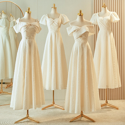 香槟色伴娘服女2025新款