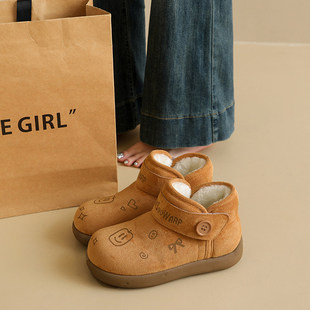 外穿丑萌毛毛鞋 加绒加厚保暖棉鞋 面包棉靴子 冬季 雪地靴女2025新款