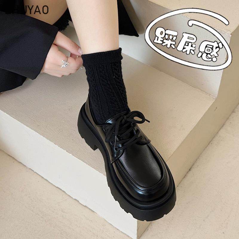 高级感厚底增高英伦风小皮鞋女秋冬2025新款配JK玛丽珍单鞋乐福鞋