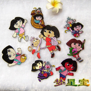 熨烫背胶布贴卡通人物组合衣服补丁贴卡通贴童装 帽辅料B629 书包鞋