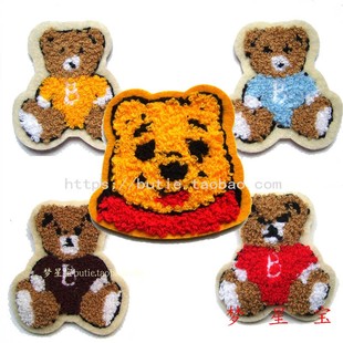 毛衣饰品衣贴手工缝制毛线贴小熊衣服补丁补洞贴衣帽装 饰品M501