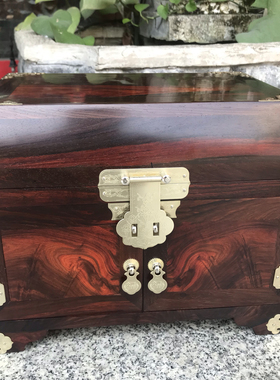 官皮箱大红酸枝首饰箱明清古典