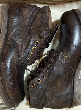 visvim uncle gui BRIGADIER手工固特异鞋百搭泥染复古做旧潮男靴