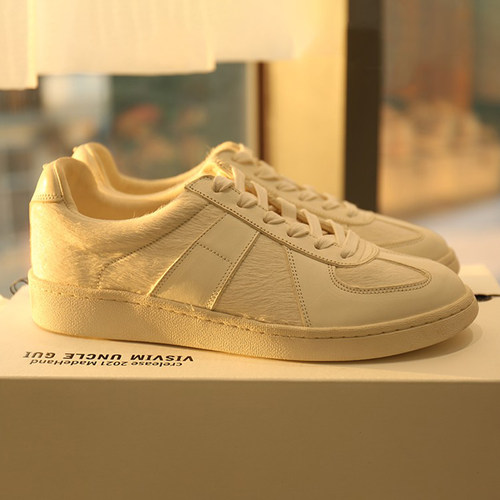 贵叔手制夏季德训百搭白色增高鞋