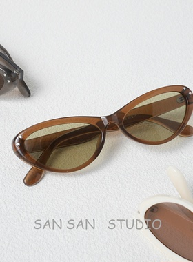 TR90茶色复古猫眼墨镜