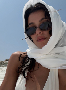 轻奢老钱风玳瑁偏光小框墨镜