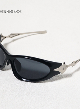 gm新款个性Y2K太阳眼镜赛博朋克风星星装饰墨镜潮流街拍防紫外线