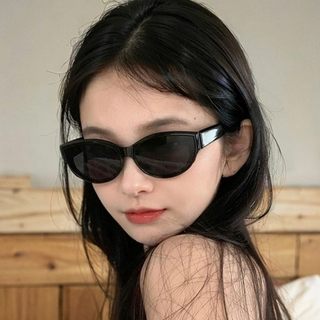 jennie同款猫眼墨镜女复古小框gm眼镜偏光方圆脸太阳镜小脸雪地潮