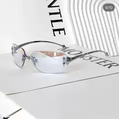New Korean Retro Five-Point Star Rimless Sunglasses for Women Y2K Futuristic Stylish Sun Glasses for Men Cool