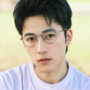 日系复古拉丝枪色圆框眼镜男潮可配度数散光平光镜防蓝光金属文艺