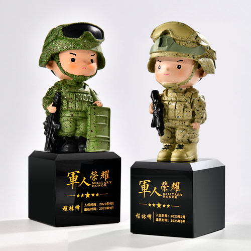 退伍军人纪念品送战友老兵兵哥哥男女生定制退役有意义的留念礼物