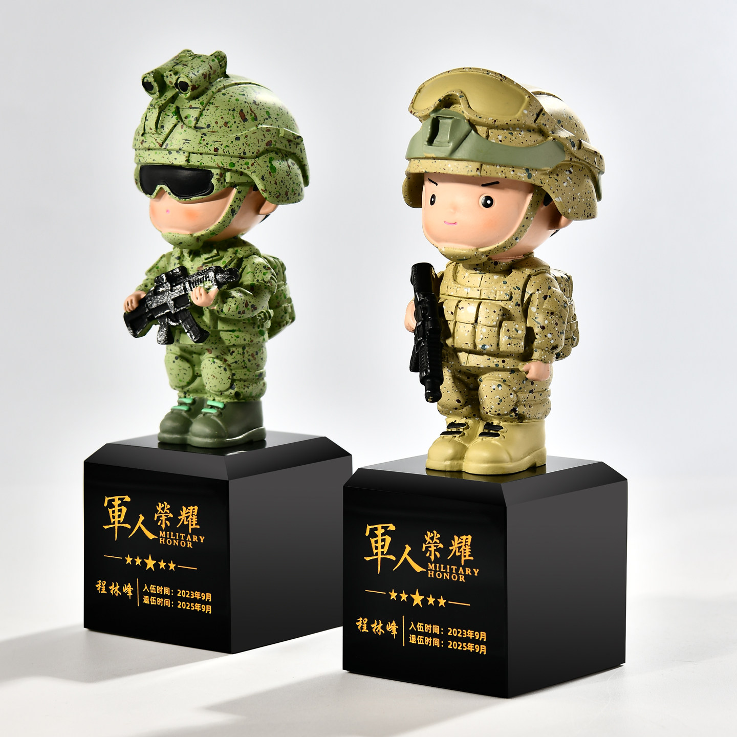 退伍纪念礼品送战友老兵哥哥男女生定制摆件创意有意义的退役留念
