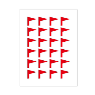 彩色旗子贴纸15mm红黄蓝绿混色工作表计划任务指标进度小旗帜贴纸