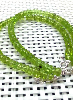 天然橄榄石盘珠宝石银祖母绿裸石