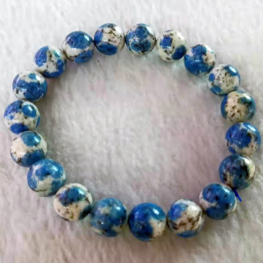 k2手链原石天然手串黑云母蓝铜矿