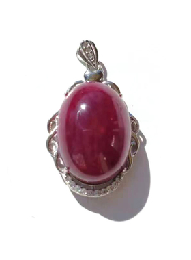红宝石吊坠原石天然无烧礼物饰品