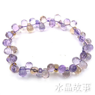 天然紫黄晶原石手链宝石礼物饰品图片