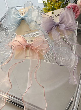 新款可爱公主粉色系爱心珍珠甜美亚克力BB夹对装2件套发饰头饰