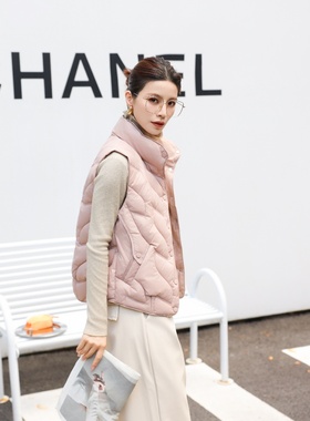 2025冬季巧心思9801羽绒棉棉衣无袖马夹马甲百搭短款保暖纯色立领