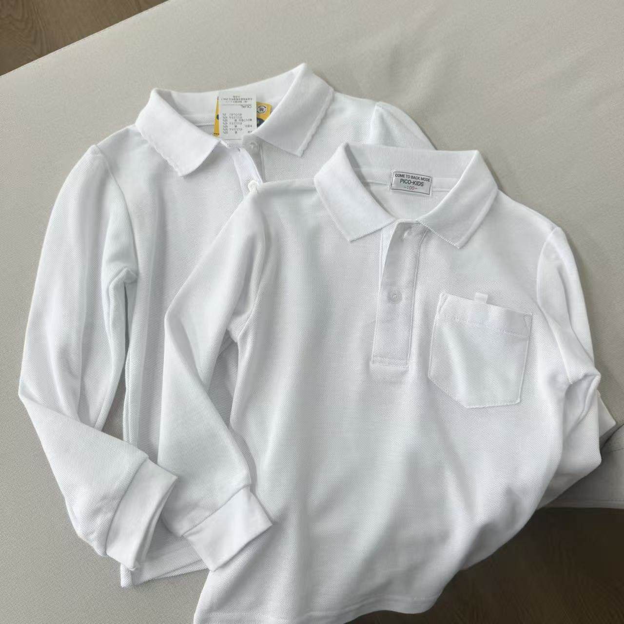 出口剩余100-110码 儿童白色透气网眼POLO上衣长袖T恤,童装/婴儿装/亲子装,儿童POLO衫,淘宝优惠券,粉丝福利购,淘宝优惠卷