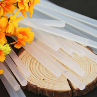 热熔胶棒 手工DIY材料毛根好搭档 半色透明热熔胶条胶枪