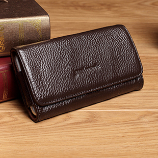 牛皮手机套腰带男式 中年穿皮带腰包挂包OPPO苹果VIVO荣耀PLUS通用