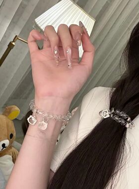 可当手链的电话线发圈头绳扎马尾橡皮筋可爱猫咪发绳女2025年新款