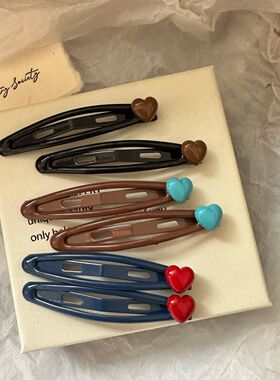 韩系百搭滴油小桃心发夹掰掰夹发饰日常简约气质刘海碎发夹发饰品