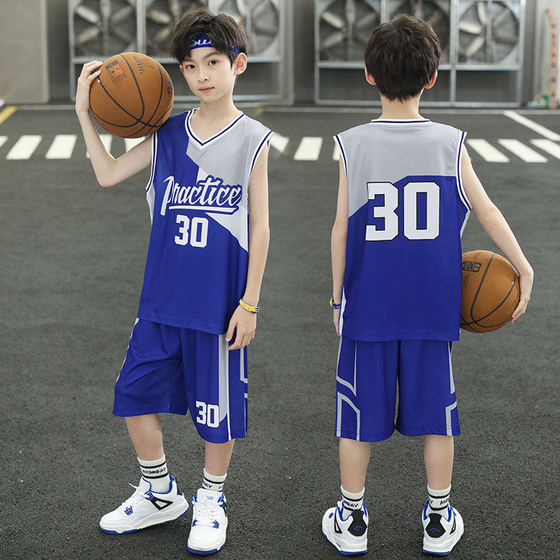 男童夏装背心套装中大童男孩无袖新款2022学生篮球服运动宽松13岁