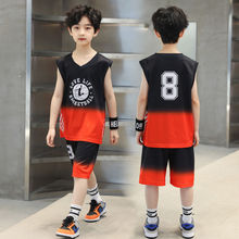 篮球服套装 中大童背心无袖 洋气运动10球衣夏款 12韩版 潮15 男童夏季